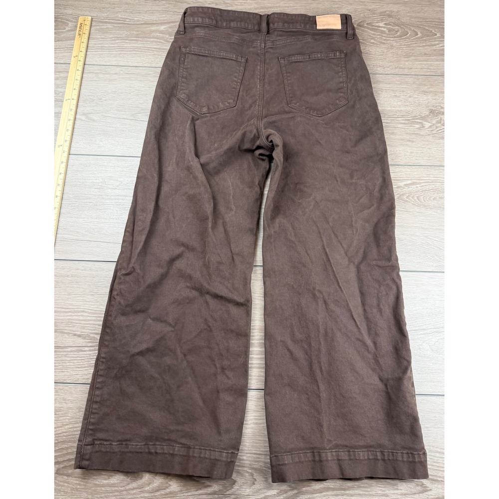 PAIGE Womens Anessa Wide Leg High Rise Jeans Brown 32 - Picture 5 of 11